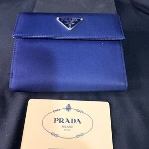 Prada Royal Blue Leather Wallet